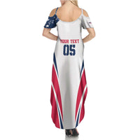Custom USA Rugby 2024 Summer Maxi Dress Eagles Reigns Supreme White Version LT05 - Wonder Print Shop