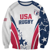 Custom USA Rugby 2024 Sweatshirt Eagles Reigns Supreme White Version LT05 - Wonder Print Shop