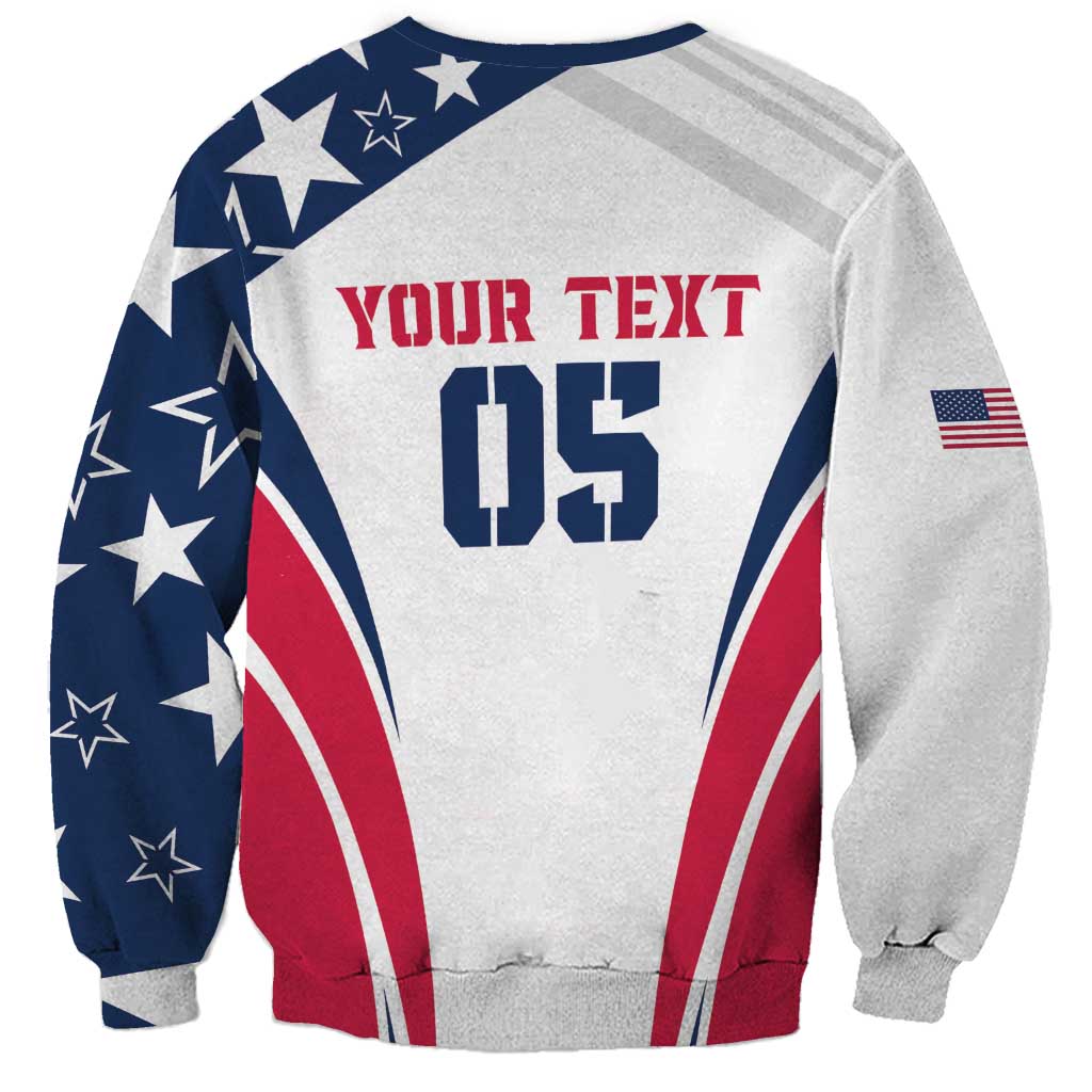 Custom USA Rugby 2024 Sweatshirt Eagles Reigns Supreme White Version LT05 - Wonder Print Shop