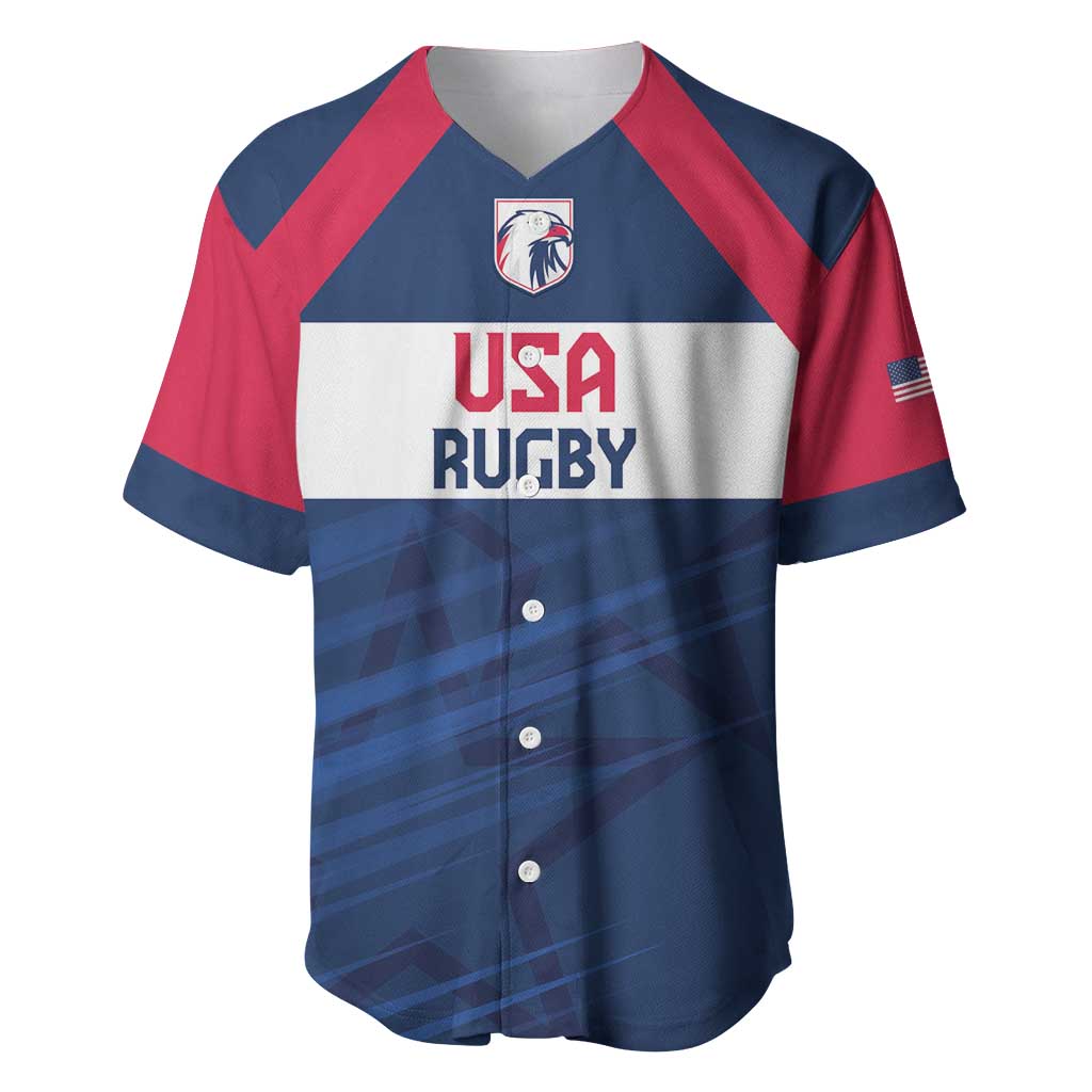 Custom USA Rugby 2024 Baseball Jersey Eagles Reigns Supreme Blue Version LT05 - Wonder Print Shop