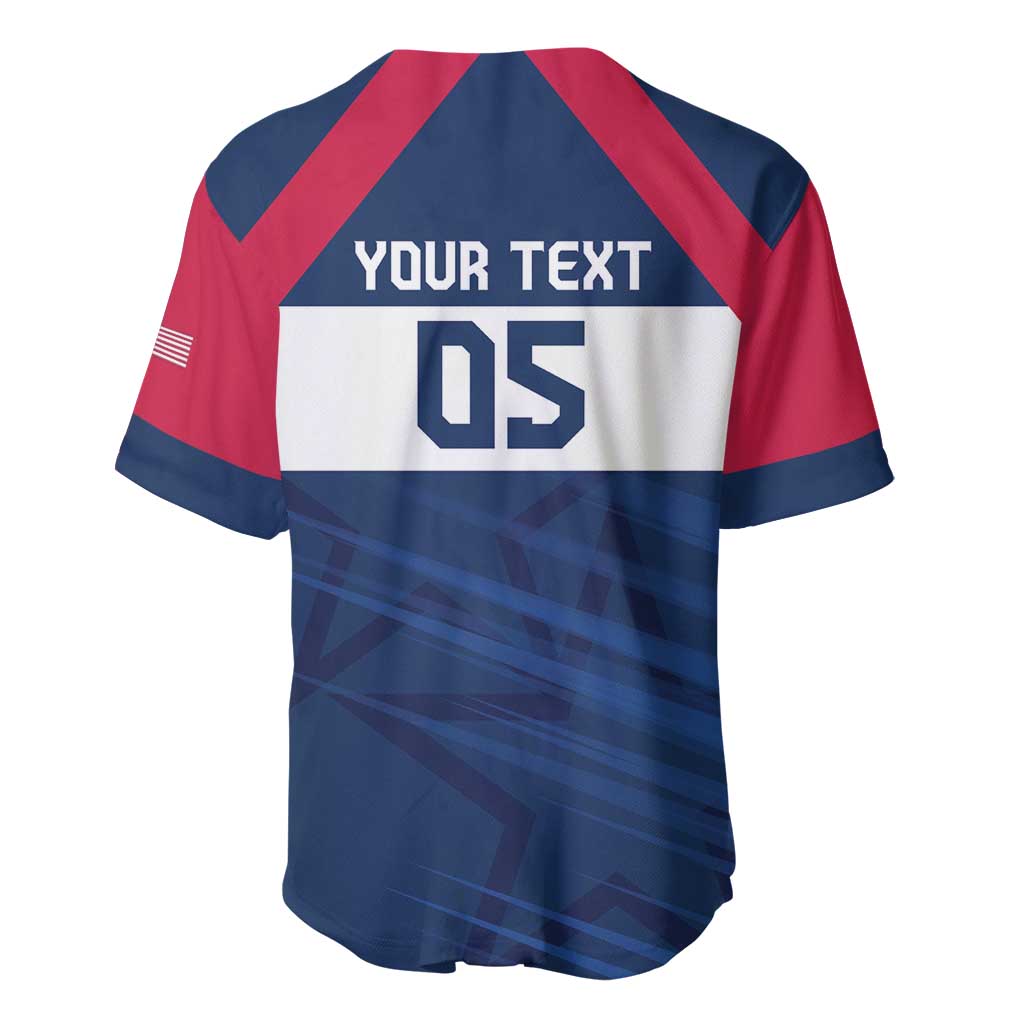 Custom USA Rugby 2024 Baseball Jersey Eagles Reigns Supreme Blue Version LT05 - Wonder Print Shop