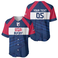 Custom USA Rugby 2024 Baseball Jersey Eagles Reigns Supreme Blue Version LT05 - Wonder Print Shop