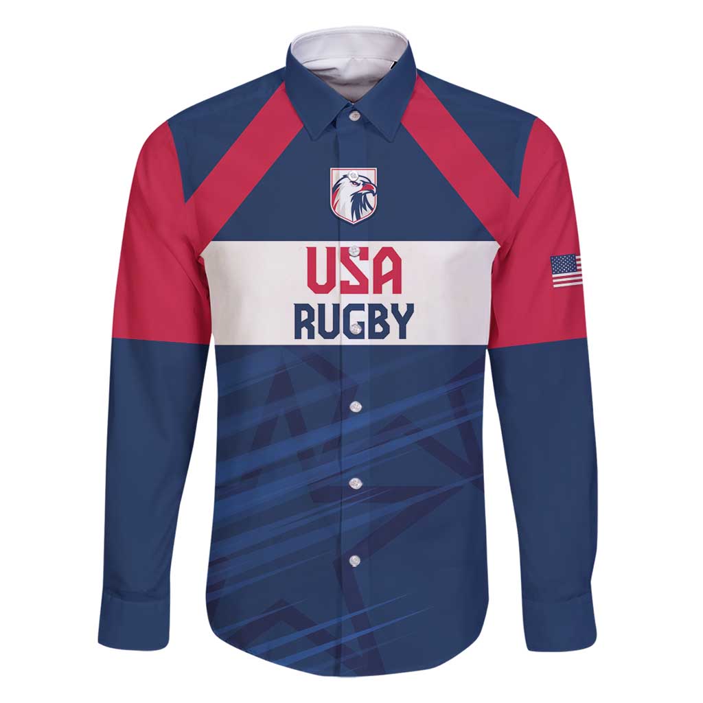 Custom USA Rugby 2024 Family Matching Mermaid Dress and Hawaiian Shirt Eagles Reigns Supreme Blue Version LT05 - Wonder Print Shop