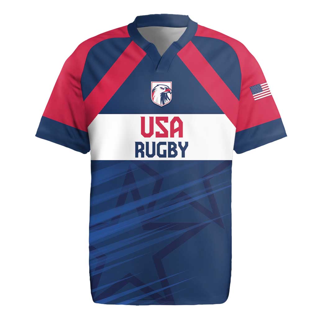 Custom USA Rugby 2024 Rugby Jersey Eagles Reigns Supreme Blue Version LT05 - Wonder Print Shop