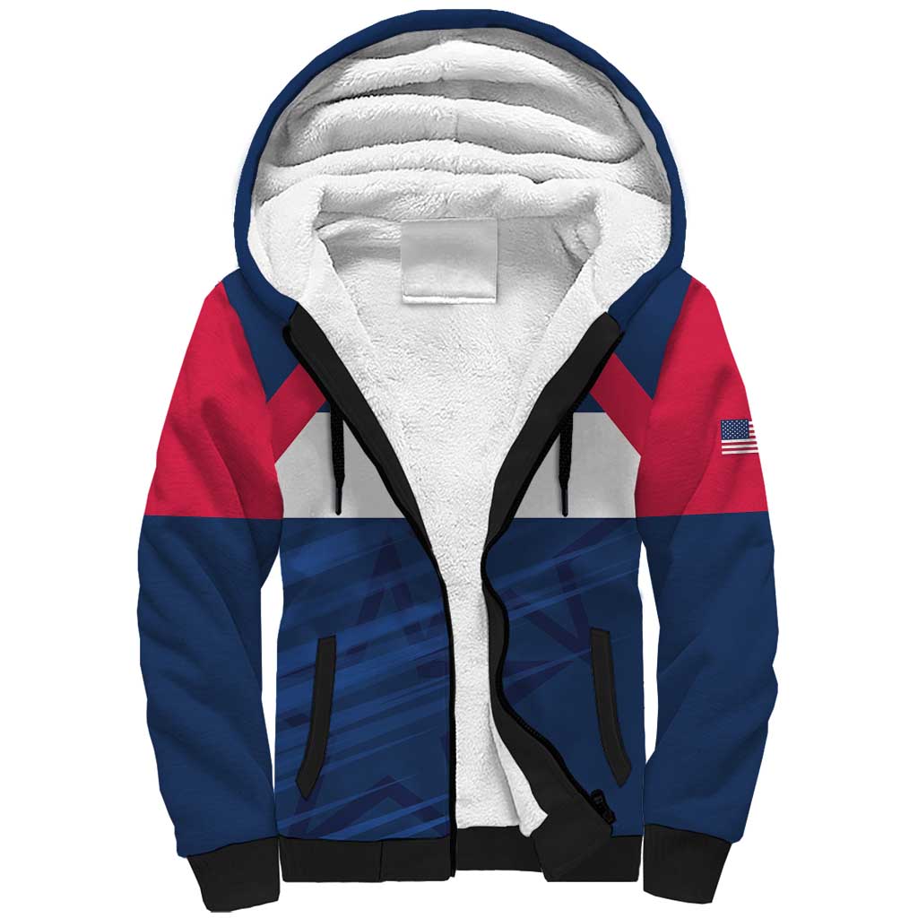 Custom USA Rugby 2024 Sherpa Hoodie Eagles Reigns Supreme Blue Version LT05 - Wonder Print Shop