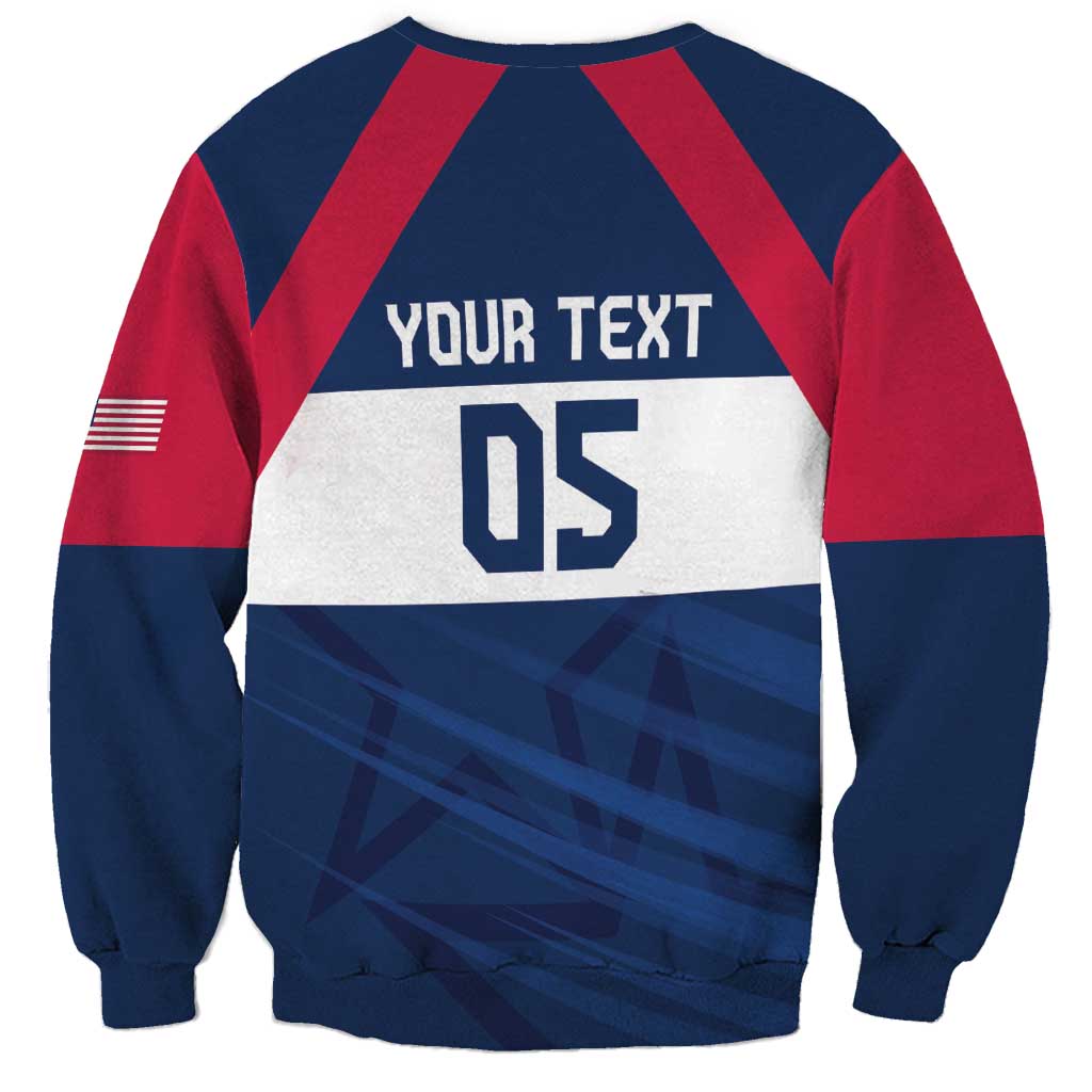 Custom USA Rugby 2024 Sweatshirt Eagles Reigns Supreme Blue Version LT05 - Wonder Print Shop