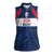 Custom USA Rugby 2024 Women Sleeveless Polo Shirt Eagles Reigns Supreme Blue Version LT05 - Wonder Print Shop