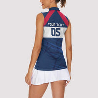 Custom USA Rugby 2024 Women Sleeveless Polo Shirt Eagles Reigns Supreme Blue Version LT05 - Wonder Print Shop