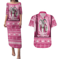 Christmas Naughty Witch Couples Matching Puletasi and Hawaiian Shirt Merry Witchmas LT05 - Wonder Print Shop
