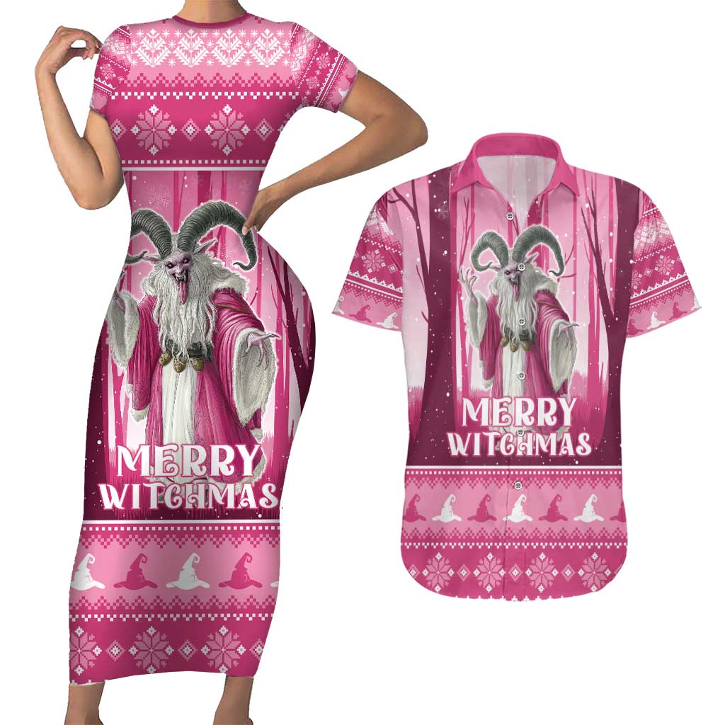 Christmas Naughty Witch Couples Matching Short Sleeve Bodycon Dress and Hawaiian Shirt Merry Witchmas LT05 - Wonder Print Shop
