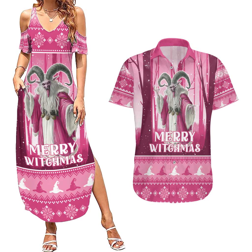 Christmas Naughty Witch Couples Matching Summer Maxi Dress and Hawaiian Shirt Merry Witchmas LT05 - Wonder Print Shop