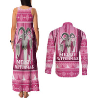 Christmas Naughty Witch Couples Matching Tank Maxi Dress and Long Sleeve Button Shirt Merry Witchmas LT05 - Wonder Print Shop