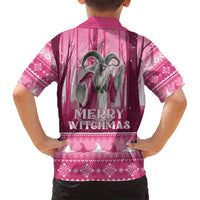 Christmas Naughty Witch Family Matching Long Sleeve Bodycon Dress and Hawaiian Shirt Merry Witchmas LT05 - Wonder Print Shop