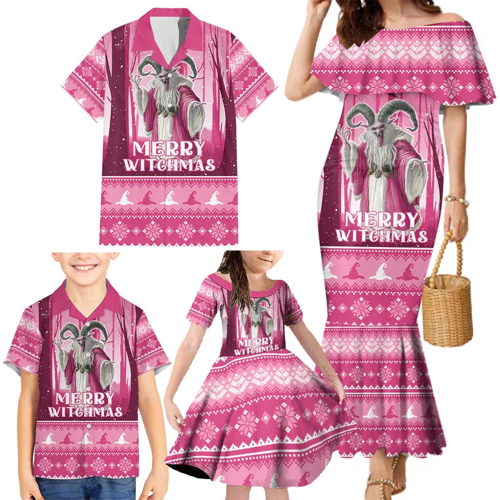Christmas Naughty Witch Family Matching Mermaid Dress and Hawaiian Shirt Merry Witchmas LT05 - Wonder Print Shop