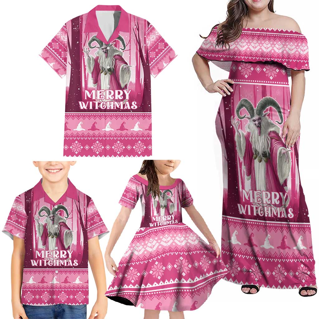 Christmas Naughty Witch Family Matching Off Shoulder Maxi Dress and Hawaiian Shirt Merry Witchmas LT05 - Wonder Print Shop