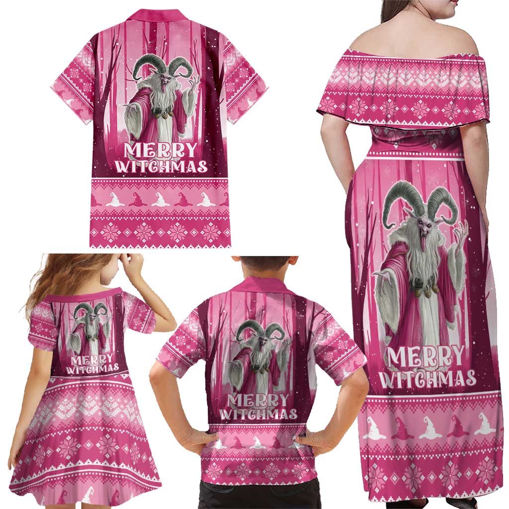 Christmas Naughty Witch Family Matching Off Shoulder Maxi Dress and Hawaiian Shirt Merry Witchmas LT05 - Wonder Print Shop