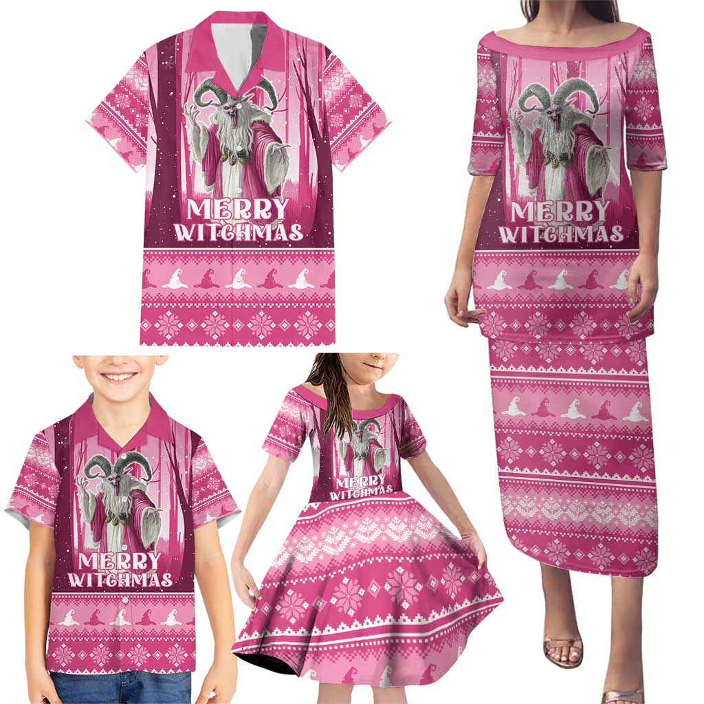 Christmas Naughty Witch Family Matching Puletasi and Hawaiian Shirt Merry Witchmas LT05 - Wonder Print Shop