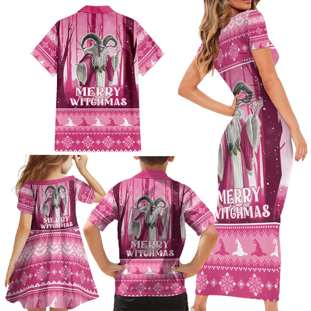 Christmas Naughty Witch Family Matching Short Sleeve Bodycon Dress and Hawaiian Shirt Merry Witchmas LT05 - Wonder Print Shop