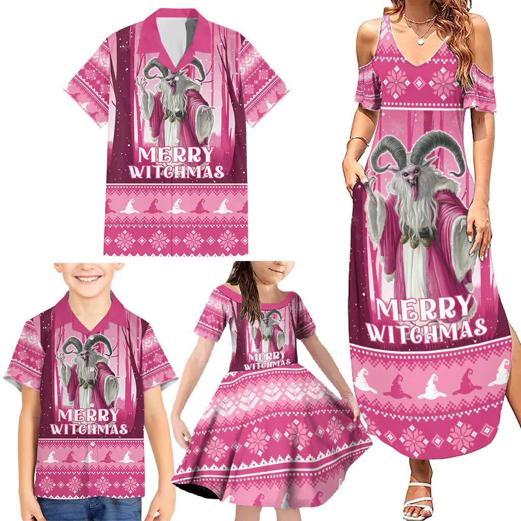 Christmas Naughty Witch Family Matching Summer Maxi Dress and Hawaiian Shirt Merry Witchmas LT05 - Wonder Print Shop
