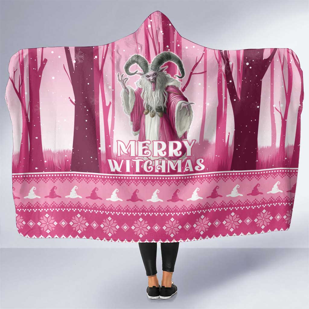 Christmas Naughty Witch Hooded Blanket Merry Witchmas