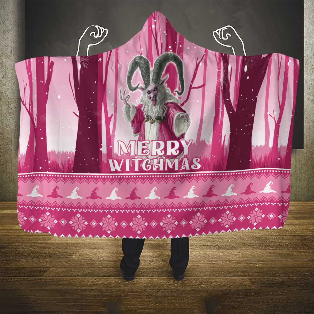 Christmas Naughty Witch Hooded Blanket Merry Witchmas