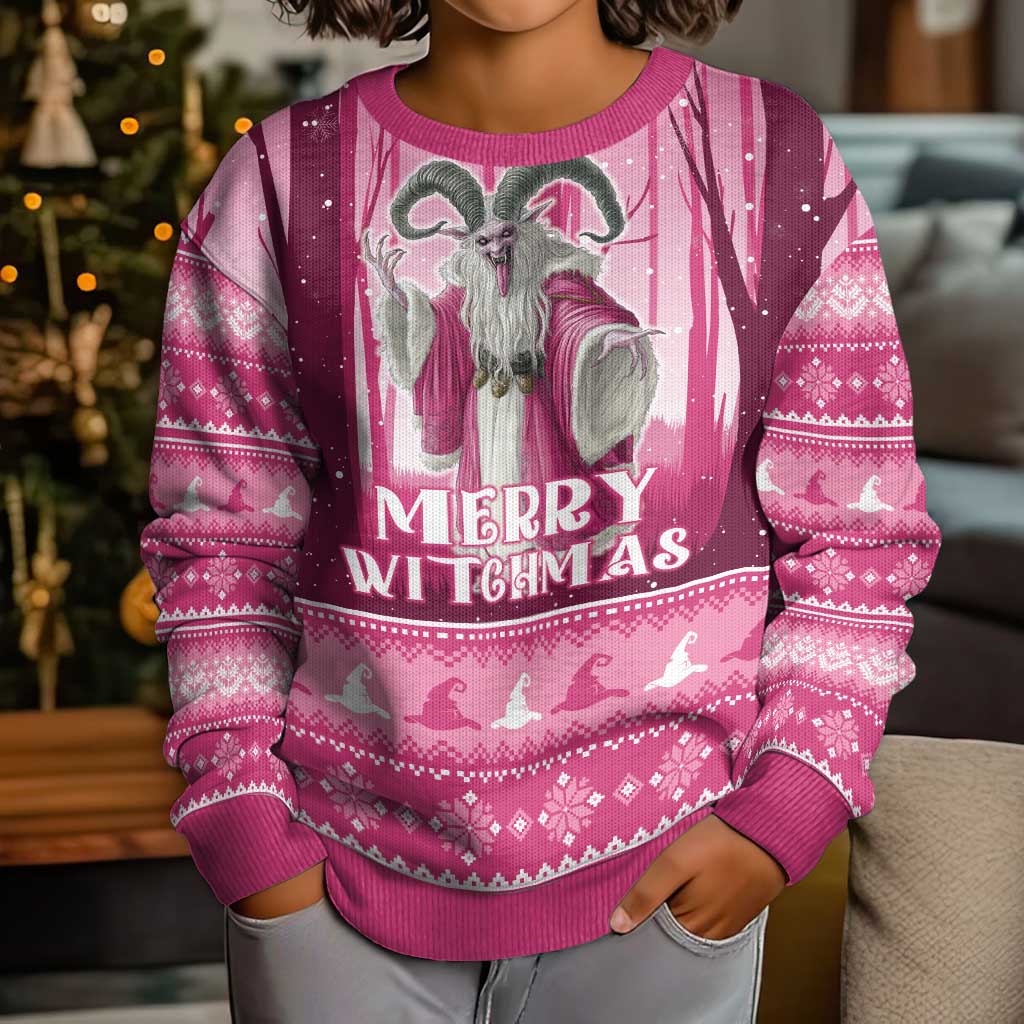 Christmas Naughty Witch Kid Ugly Christmas Sweater Merry Witchmas LT05 - Wonder Print Shop