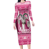 Christmas Naughty Witch Long Sleeve Bodycon Dress Merry Witchmas LT05 - Wonder Print Shop