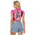 Christmas Naughty Witch Raglan Cropped T Shirt Merry Witchmas LT05 - Wonder Print Shop