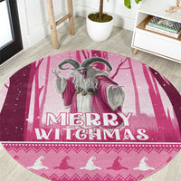 Christmas Naughty Witch Round Carpet Merry Witchmas