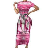 Christmas Naughty Witch Short Sleeve Bodycon Dress Merry Witchmas LT05 - Wonder Print Shop
