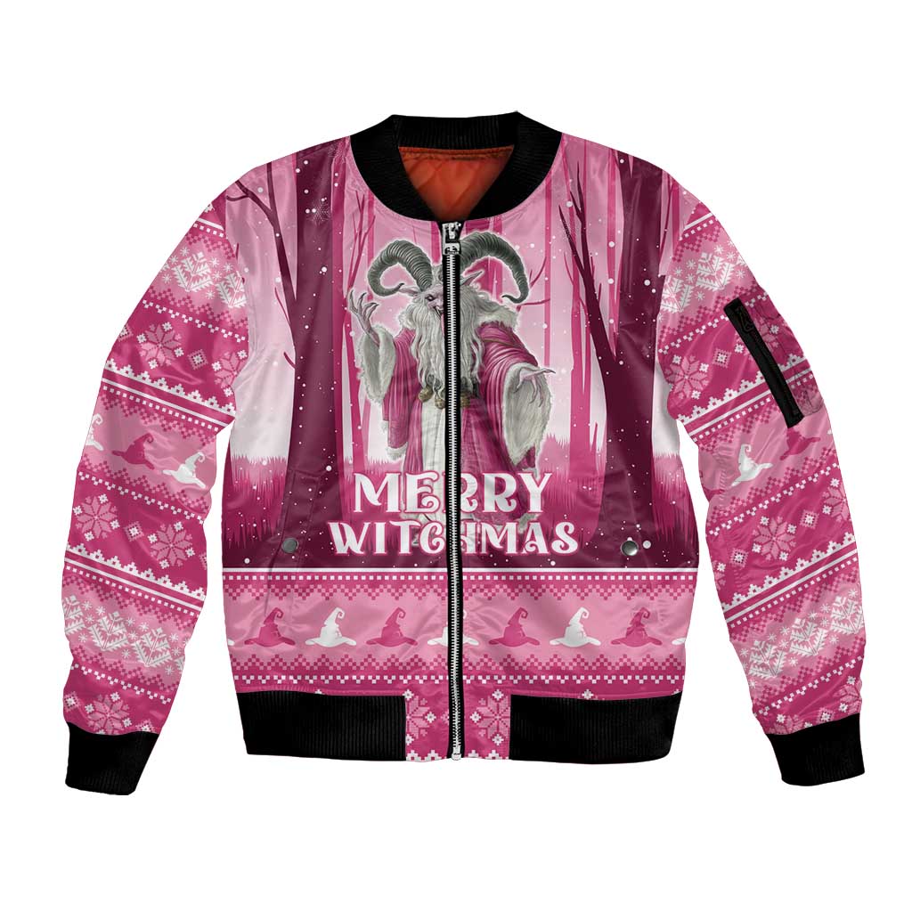 Christmas Naughty Witch Sleeve Zip Bomber Jacket Merry Witchmas LT05 - Wonder Print Shop