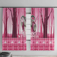Christmas Naughty Witch Window Curtain Merry Witchmas LT05 - Wonder Print Shop