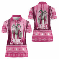Christmas Naughty Witch Women Polo Shirt Merry Witchmas LT05 - Wonder Print Shop