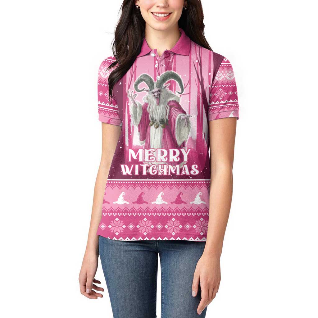 Christmas Naughty Witch Women Polo Shirt Merry Witchmas LT05 - Wonder Print Shop