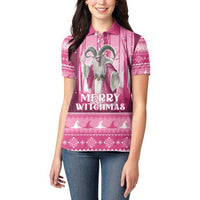 Christmas Naughty Witch Women Polo Shirt Merry Witchmas LT05 - Wonder Print Shop