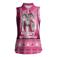 Christmas Naughty Witch Women Sleeveless Polo Shirt Merry Witchmas LT05 - Wonder Print Shop