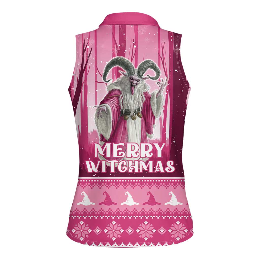 Christmas Naughty Witch Women Sleeveless Polo Shirt Merry Witchmas LT05 - Wonder Print Shop