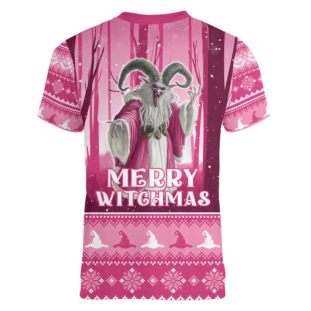 Christmas Naughty Witch Women V-Neck T-Shirt Merry Witchmas LT05 - Wonder Print Shop