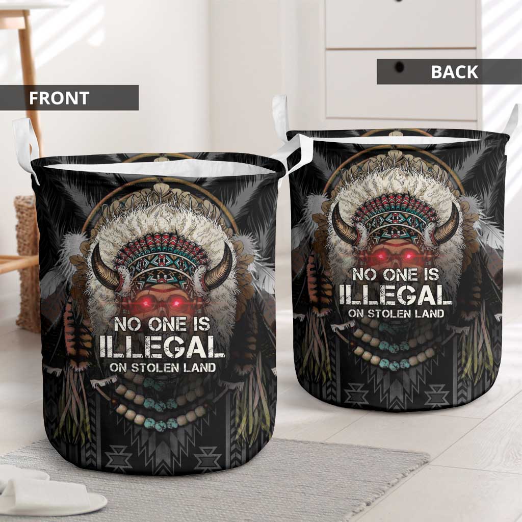 Native American Laundry Basket No One Is Illegal On Stolen Land