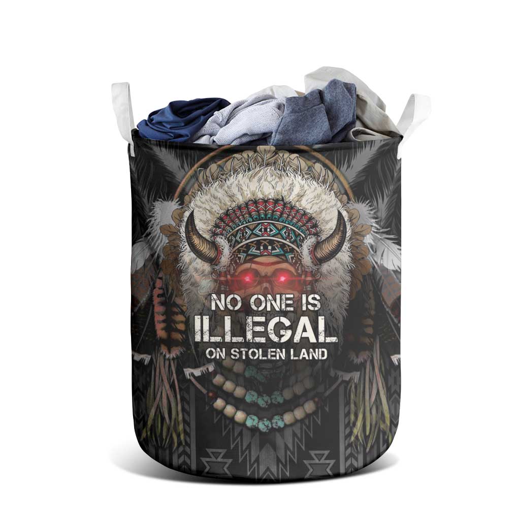 Native American Laundry Basket No One Is Illegal On Stolen Land