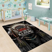 Native American Area Rug No One Is Illegal On Stolen Land