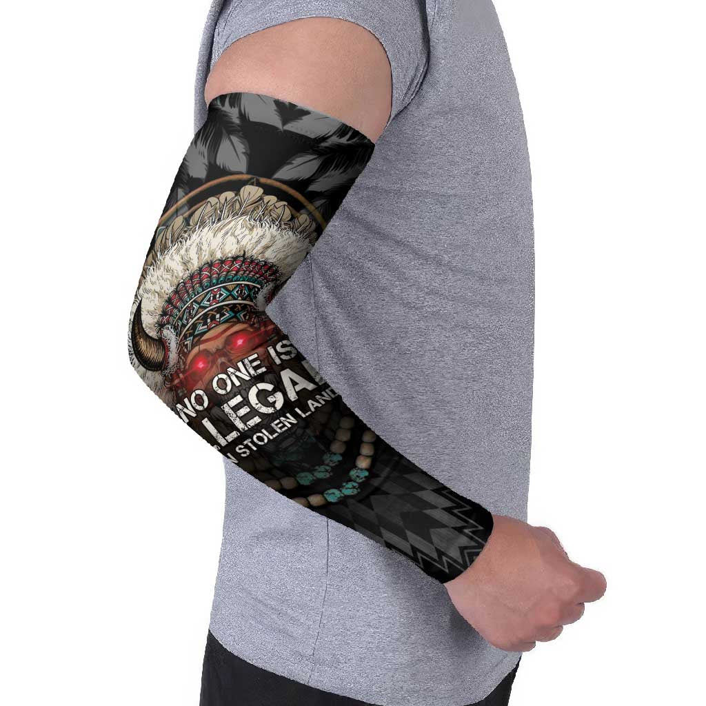 Native American Arm Sleeves No One Is Illegal On Stolen Land