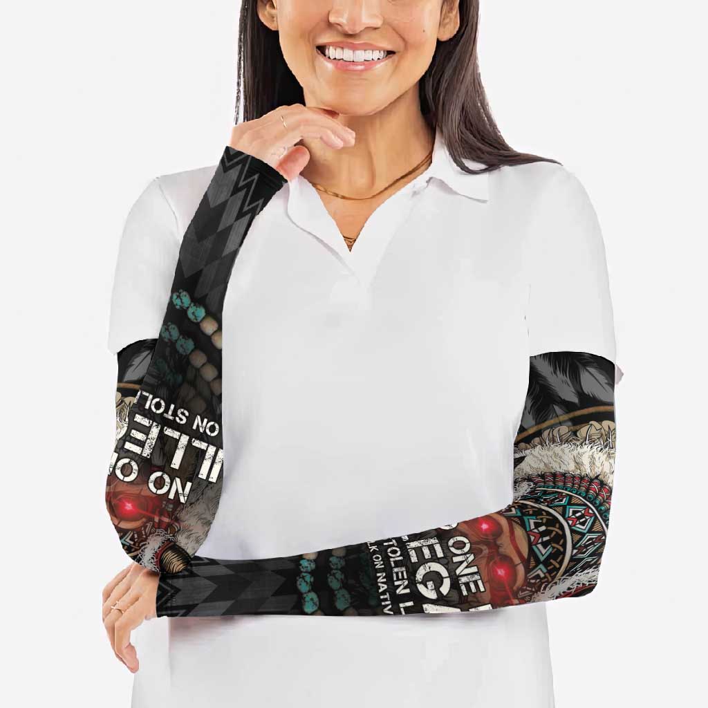 Native American Arm Sleeves No One Is Illegal On Stolen Land