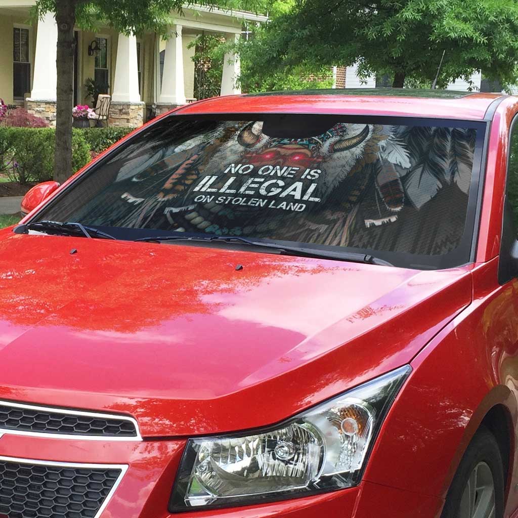 Native American Auto Sun Shade No One Is Illegal On Stolen Land