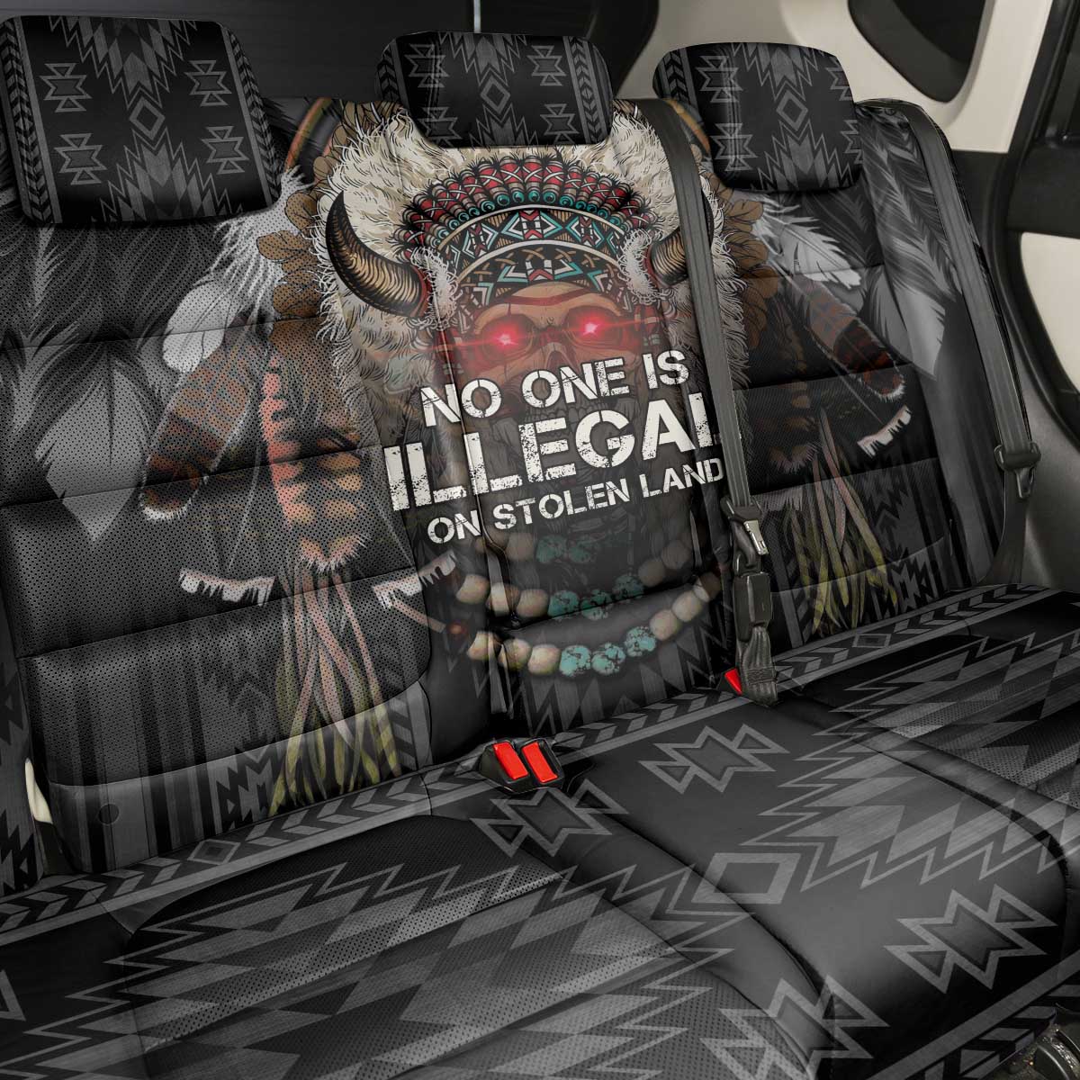 Native American Back Car Seat Cover No One Is Illegal On Stolen Land