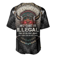 Native American Baseball Jersey No One Is Illegal On Stolen Land