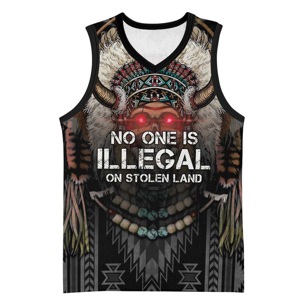 Native American Basketball Jersey No One Is Illegal On Stolen Land