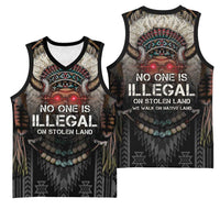 Native American Basketball Jersey No One Is Illegal On Stolen Land