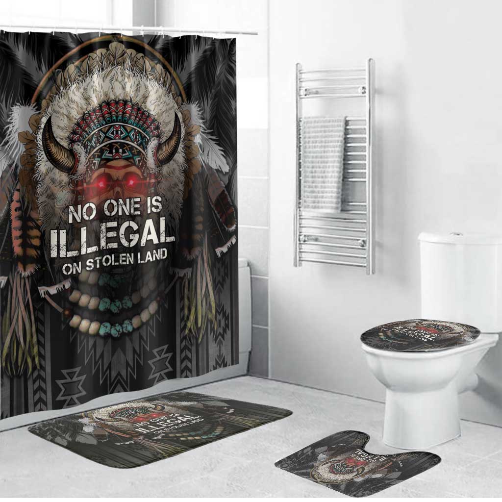 Native American Bathroom Set No One Is Illegal On Stolen Land