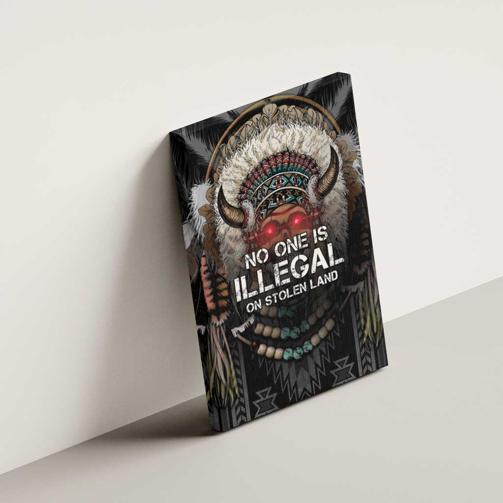 Native American Canvas Wall Art No One Is Illegal On Stolen Land
